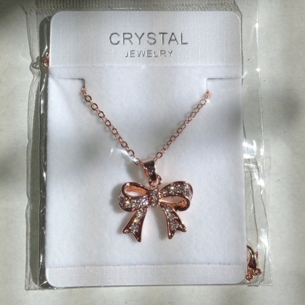 🆕Rose gold plated Bow Necklace